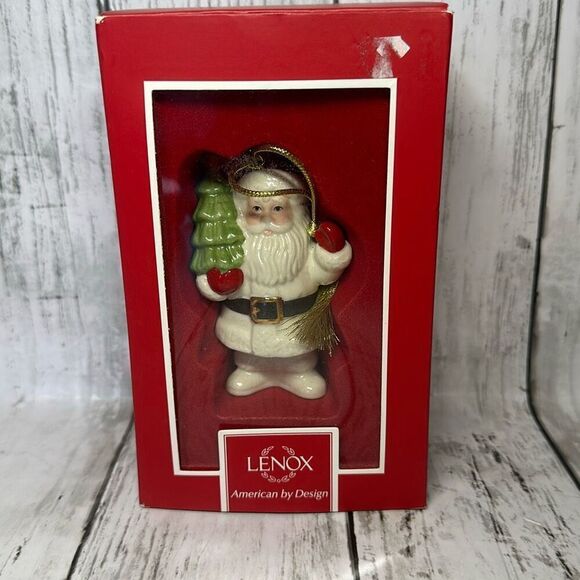 Lenox Jolly Santa Ornament Holidays Christmas Santa Claus In Box 868118 - Picture 1 of 5